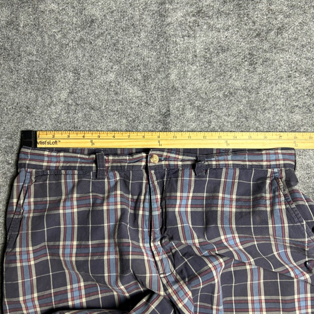 Polo Ralph Lauren Prospect Plaid Shorts Navy Blue Red Vintage 90s Skater Size 36 - Picture 5 of 8